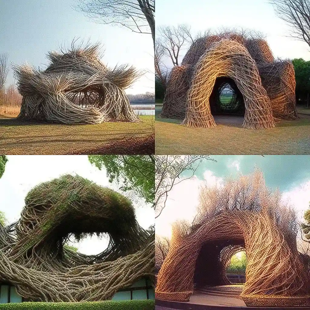 -帕特里克·多尔蒂 patrick dougherty风格midjourney AI绘画作品