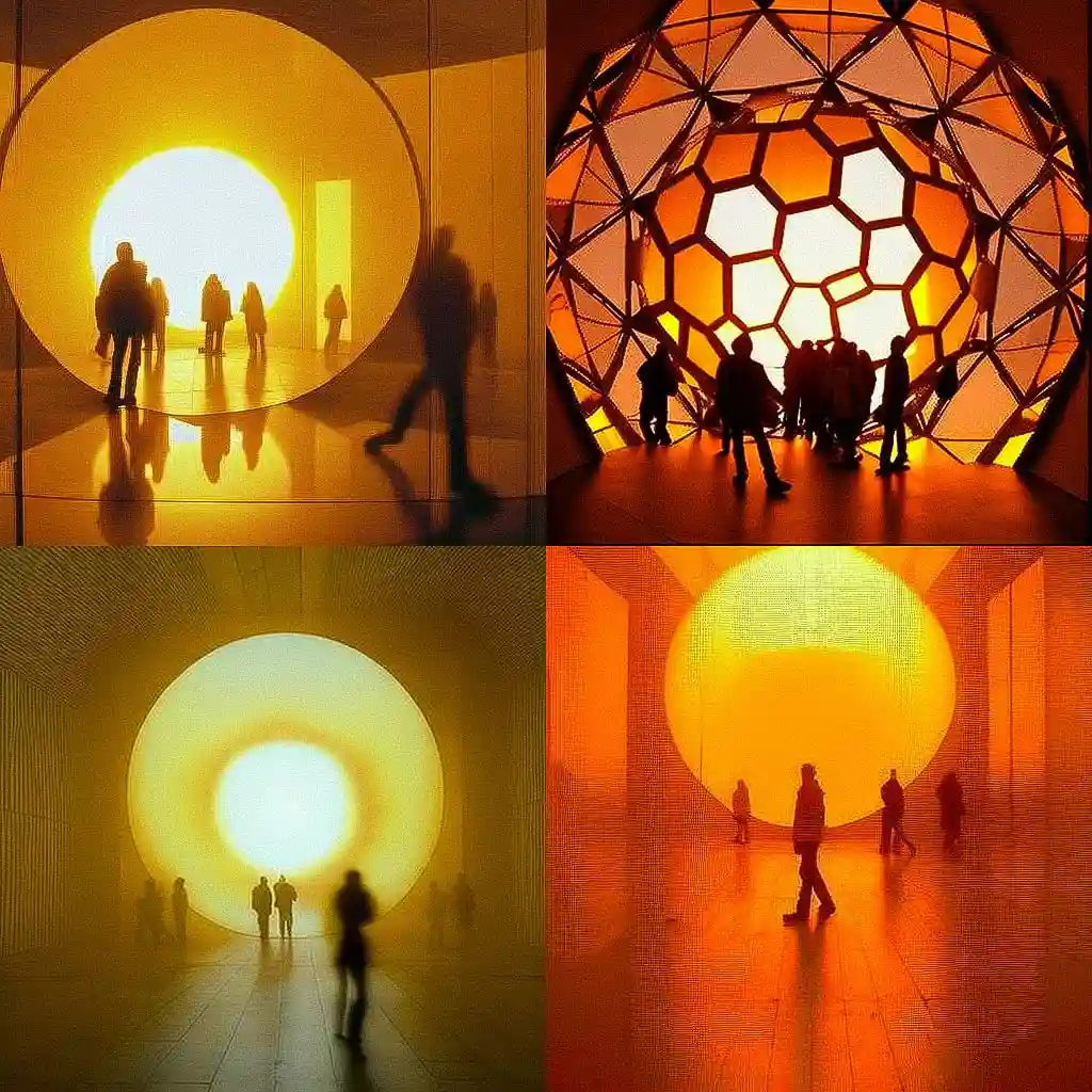 -奥拉弗·埃利亚松 olafur eliasson风格midjourney AI绘画作品