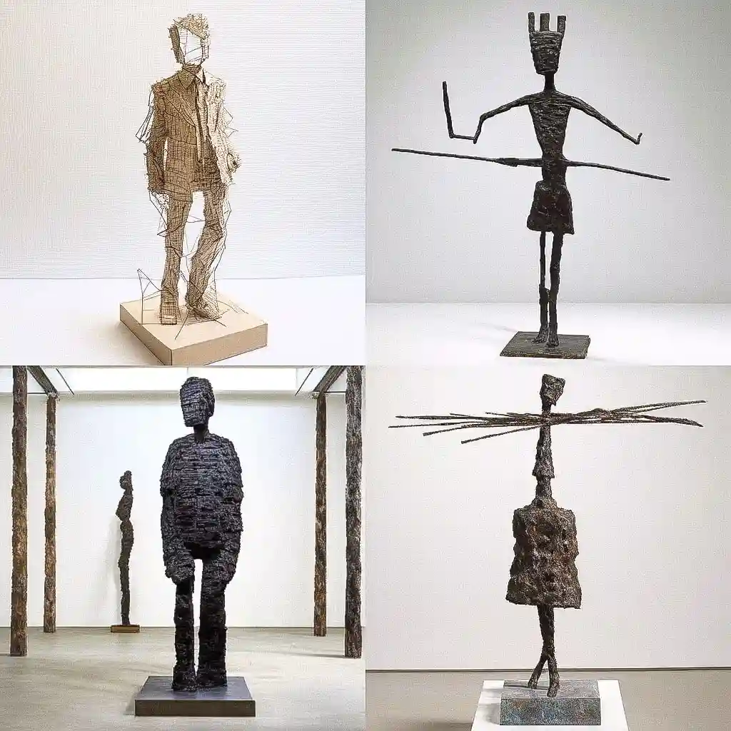 阿尔贝托·贾科梅蒂 alberto giacometti风格midjourney AI绘画作品 -阿尔贝托·贾科梅蒂 alberto giacometti风格midjourney AI绘画作品