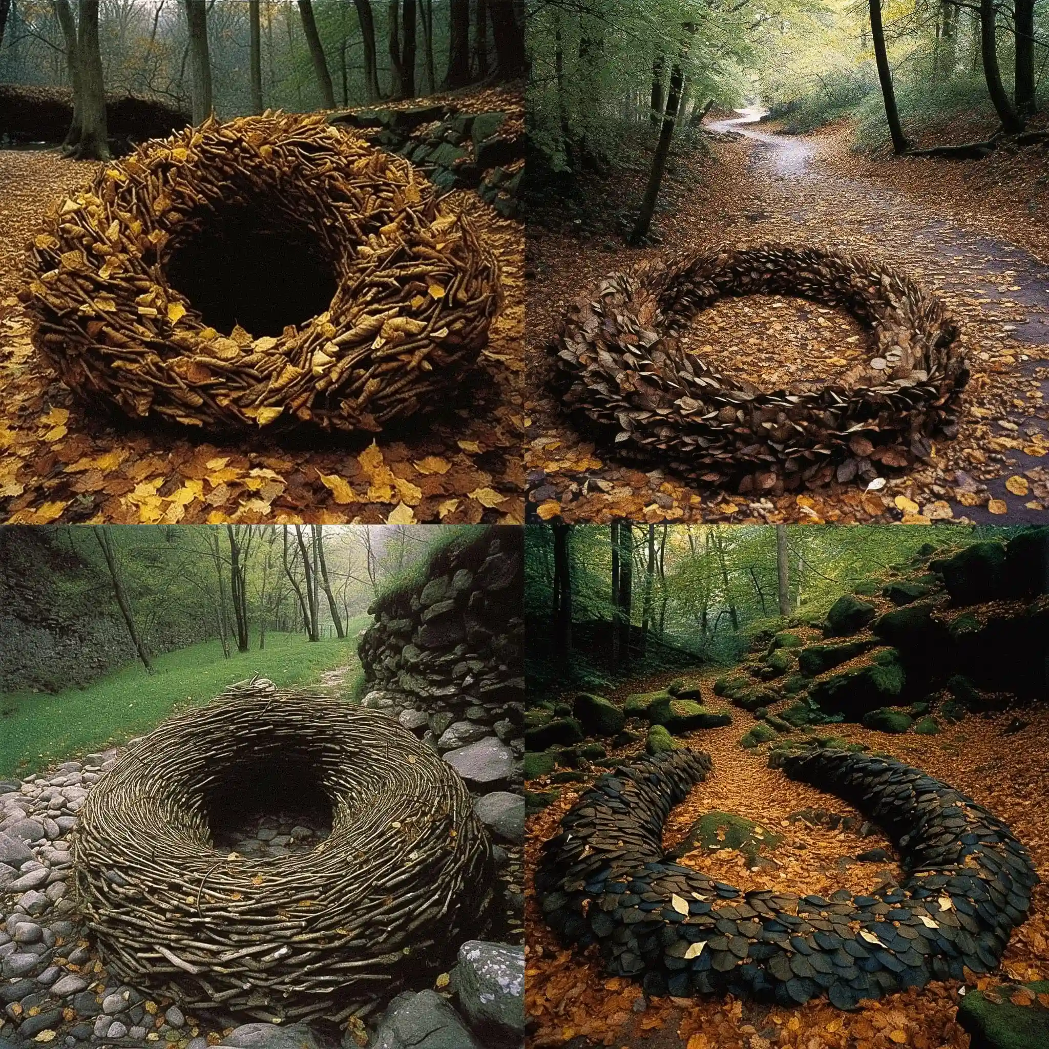 -安迪·戈兹沃西 andy goldsworthy风格midjourney AI绘画作品