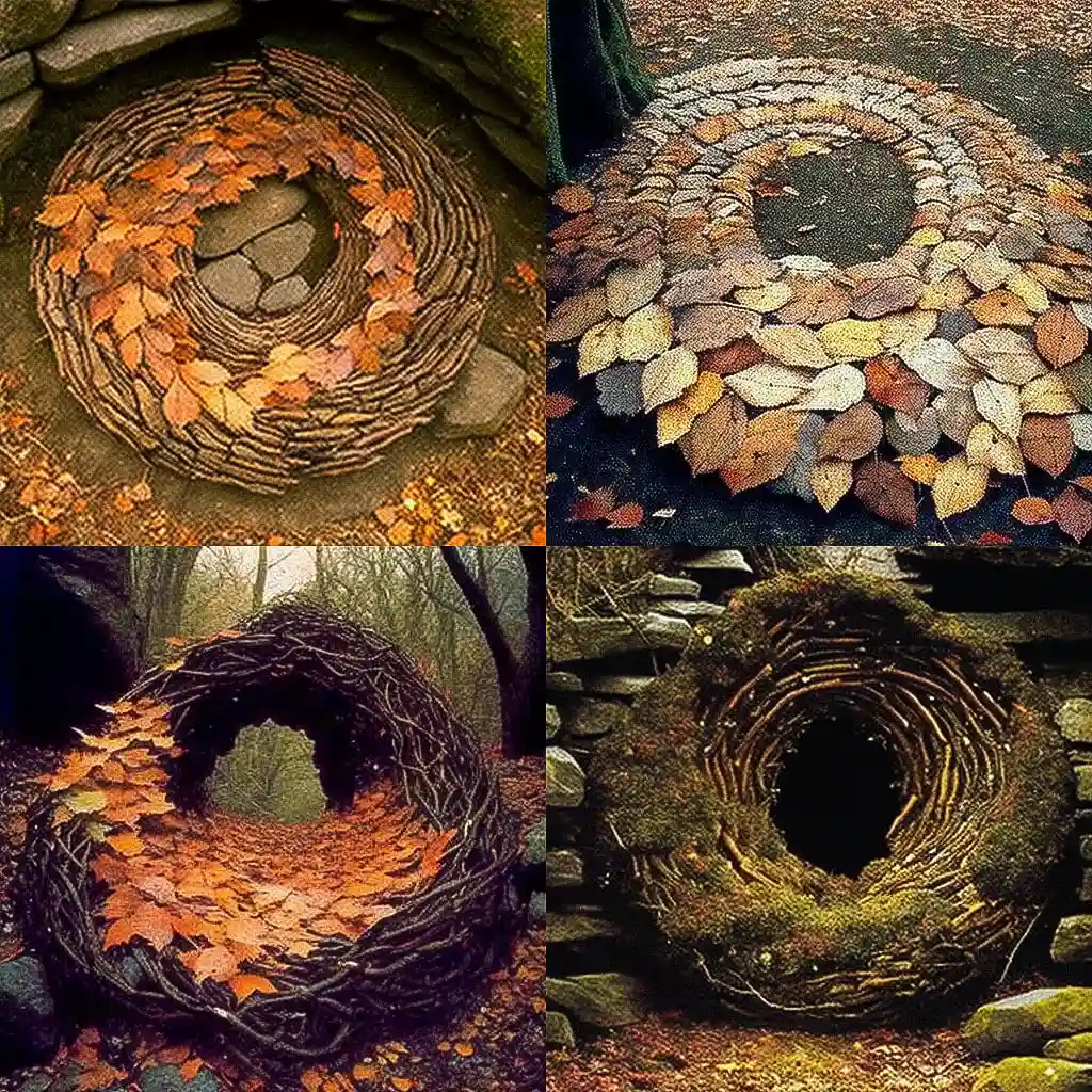 -安迪·戈兹沃西 andy goldsworthy风格midjourney AI绘画作品