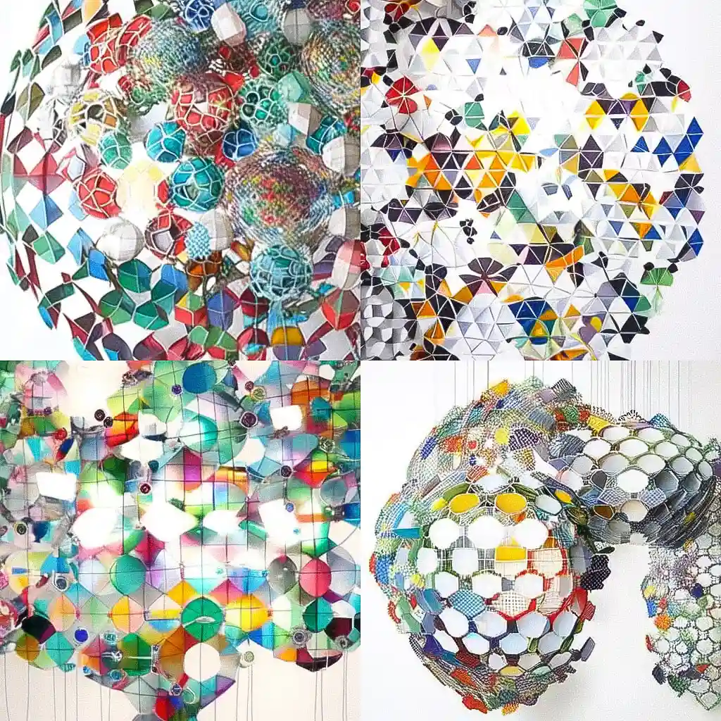 雅各布·哈希莫托 jacob hashimoto风格midjourney AI绘画作品 -雅各布·哈希莫托 jacob hashimoto风格midjourney AI绘画作品