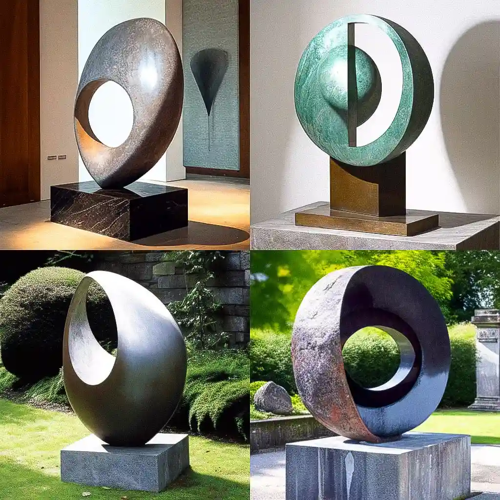 -芭芭拉·赫普沃斯 barbara hepworth风格midjourney AI绘画作品