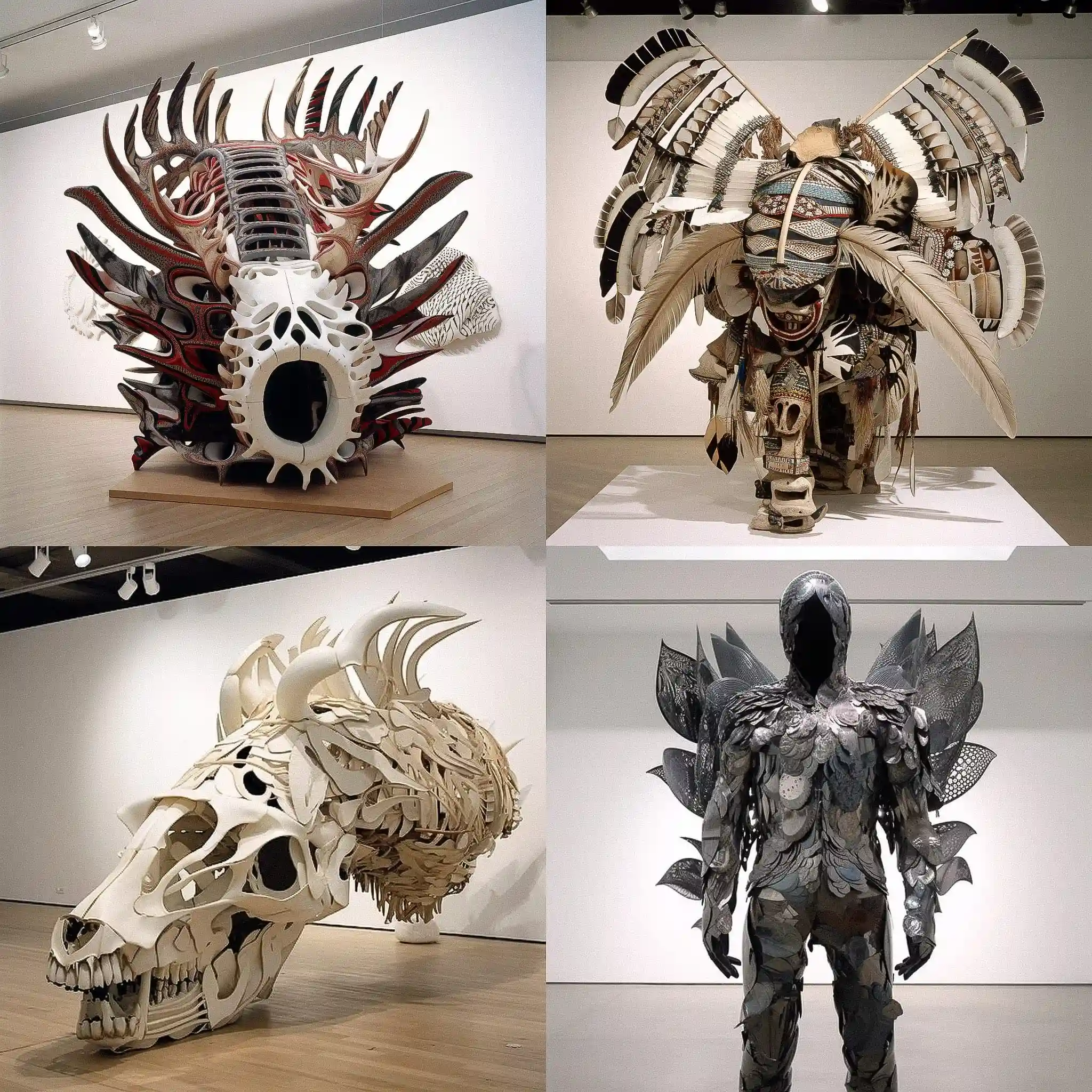 布莱恩·容根 brian jungen风格midjourney AI绘画作品 -布莱恩·容根 brian jungen风格midjourney AI绘画作品