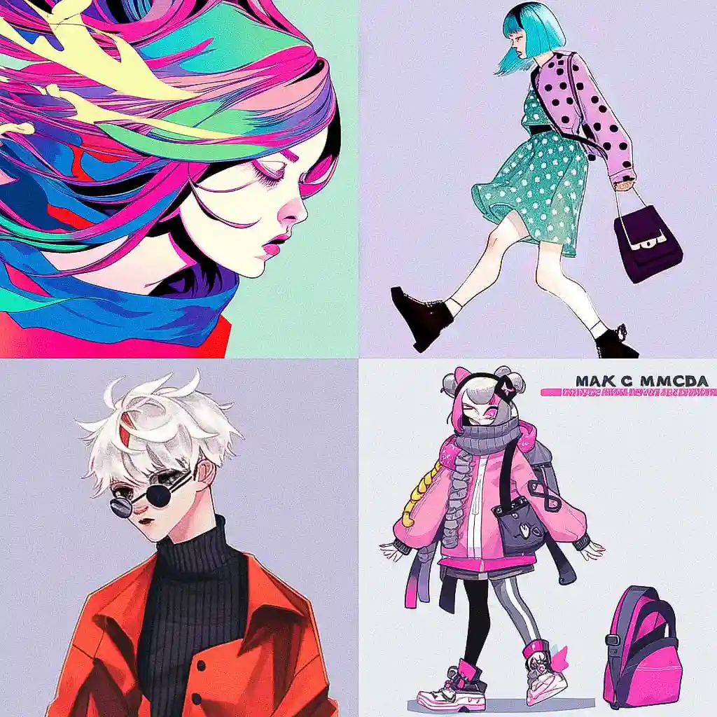 -马克·雅各布 marc jacobs风格midjourney AI绘画作品