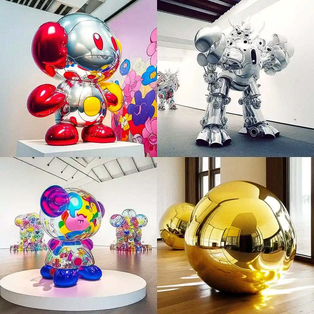 -杰夫·昆斯 jeff koons风格midjourney AI绘画作品