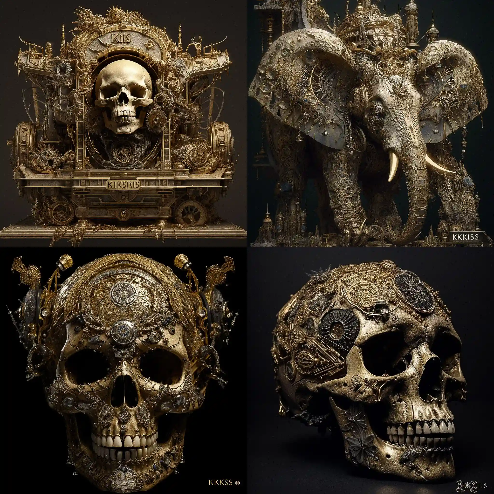 克里斯·库克西 kris kuksi风格midjourney AI绘画作品 -克里斯·库克西 kris kuksi风格midjourney AI绘画作品