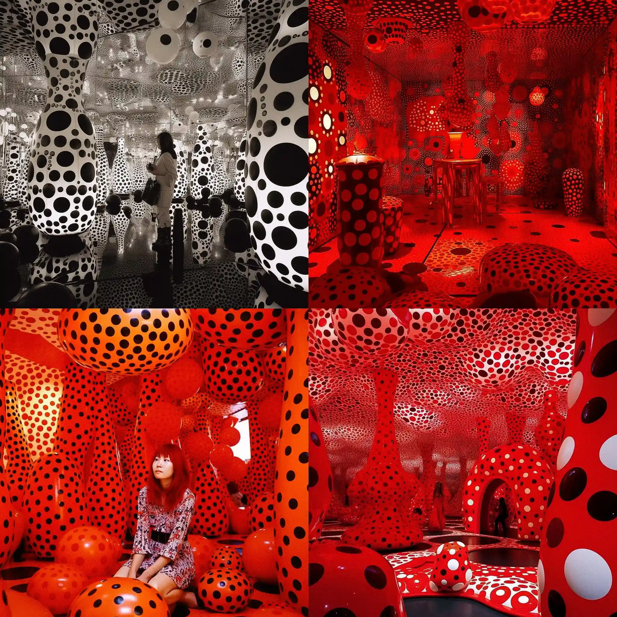 -草间弥生 yayoi kusama风格midjourney AI绘画作品