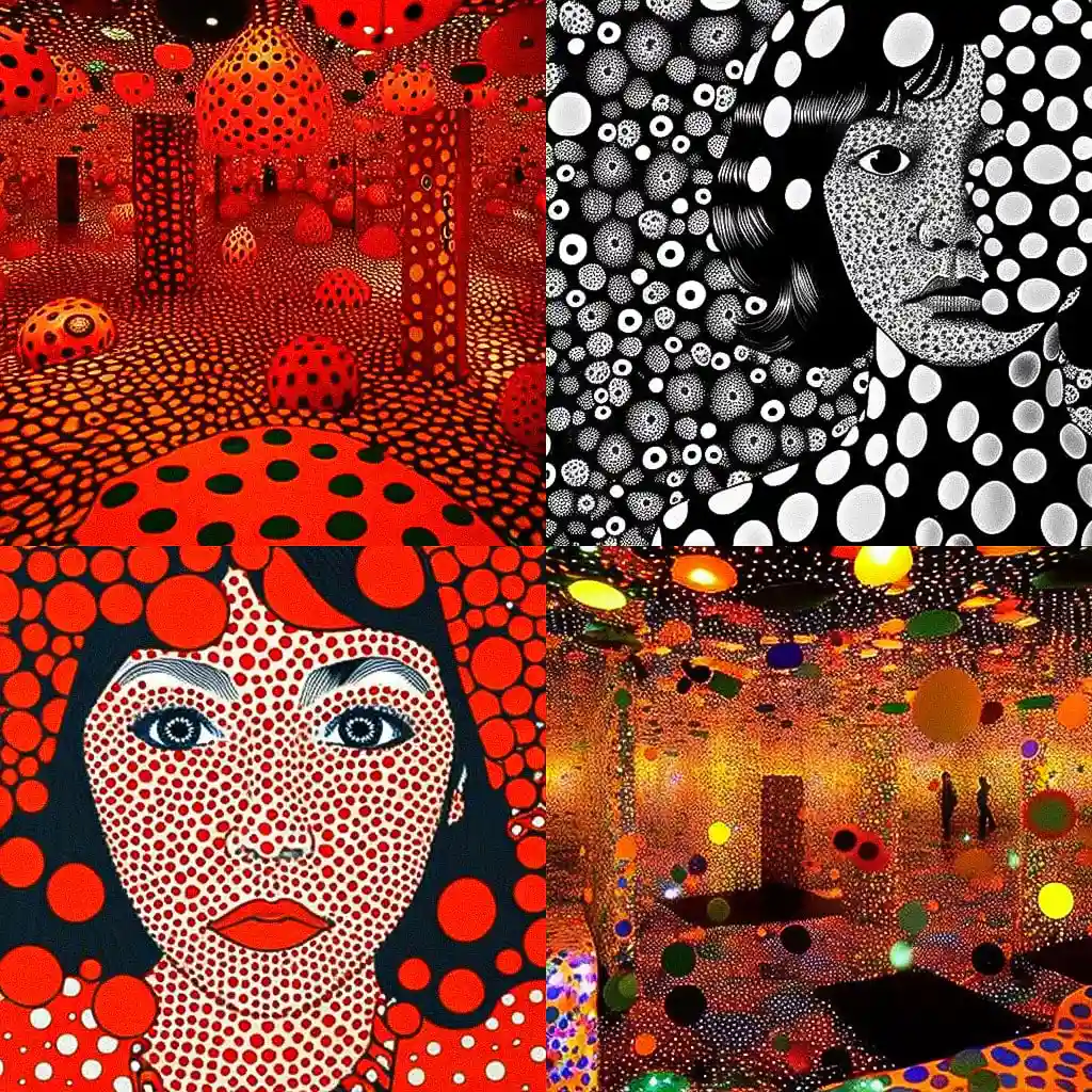 -草间弥生 yayoi kusama风格midjourney AI绘画作品