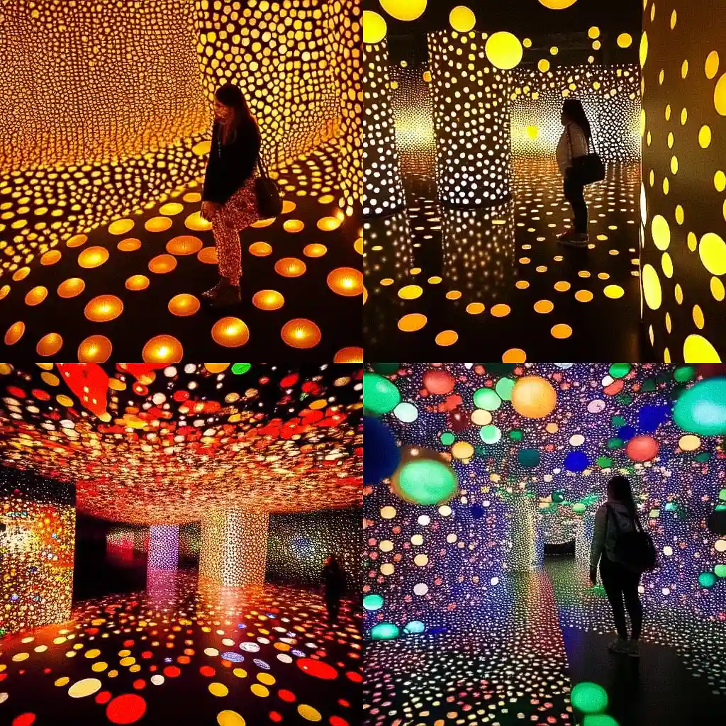 -草间弥生 yayoi kusama风格midjourney AI绘画作品