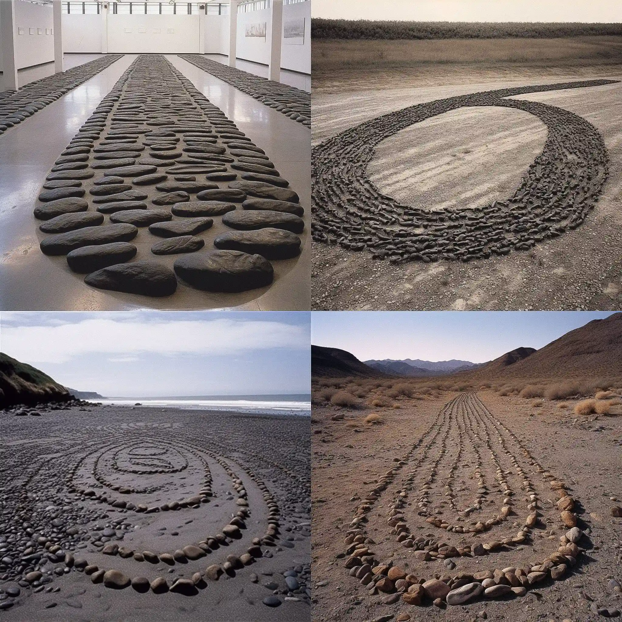 理查德·朗 richard long风格midjourney AI绘画作品 -理查德·朗 richard long风格midjourney AI绘画作品
