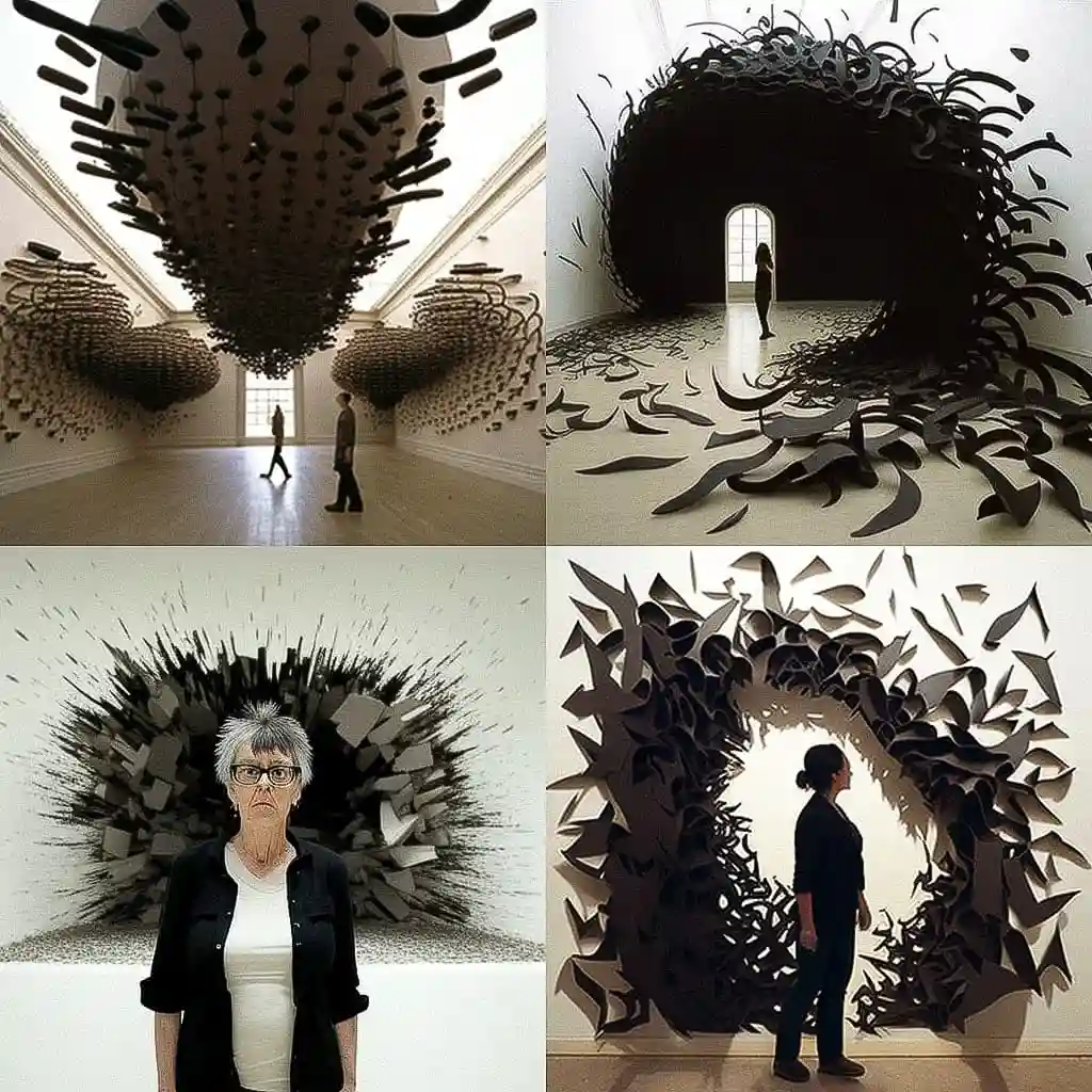 科妮莉亚·帕克 cornelia parker风格midjourney AI绘画作品 -科妮莉亚·帕克 cornelia parker风格midjourney AI绘画作品