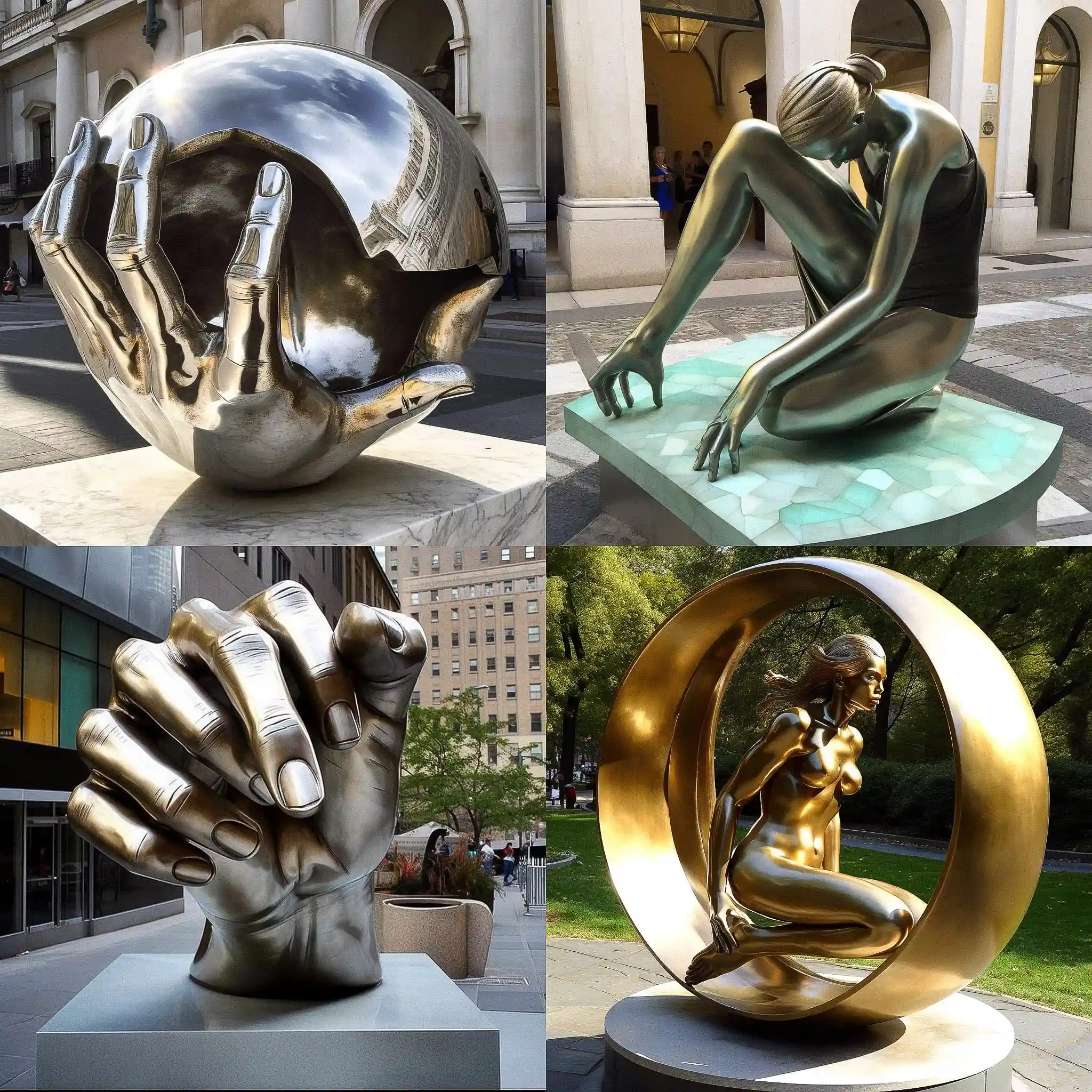 洛伦佐·奎因 lorenzo quinn风格midjourney AI绘画作品 -洛伦佐·奎因 lorenzo quinn风格midjourney AI绘画作品