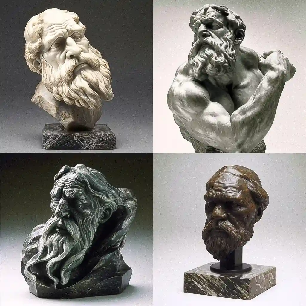 奥古斯特·罗丹 auguste rodin风格midjourney AI绘画作品 -奥古斯特·罗丹 auguste rodin风格midjourney AI绘画作品