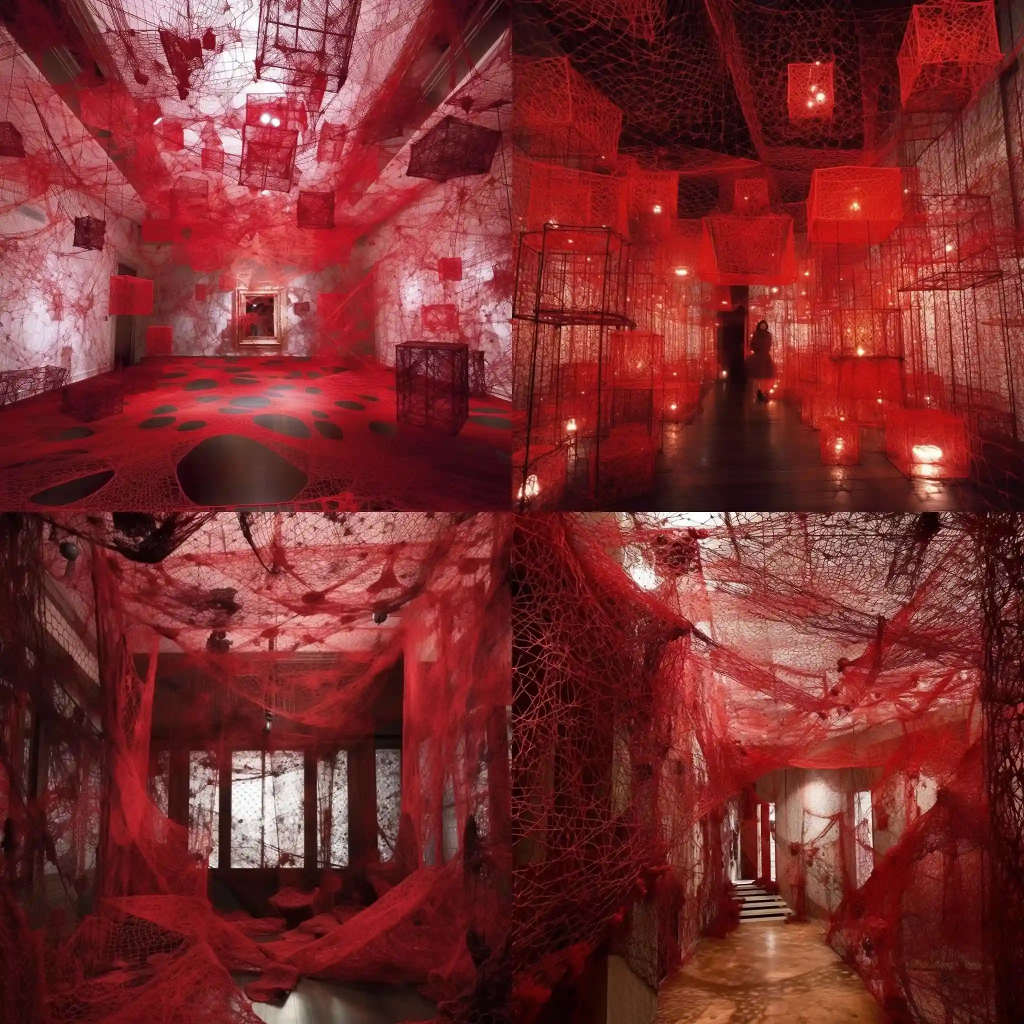 -塩田千春 chiharu shiota风格midjourney AI绘画作品