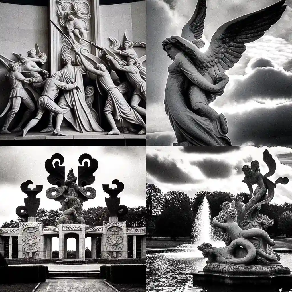 古斯塔夫·维格兰德 gustav vigeland风格midjourney AI绘画作品 -古斯塔夫·维格兰德 gustav vigeland风格midjourney AI绘画作品