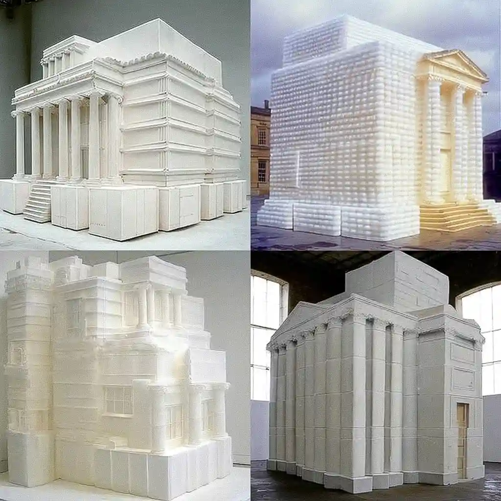 -瑞秋·怀特里德 rachel whiteread风格midjourney AI绘画作品