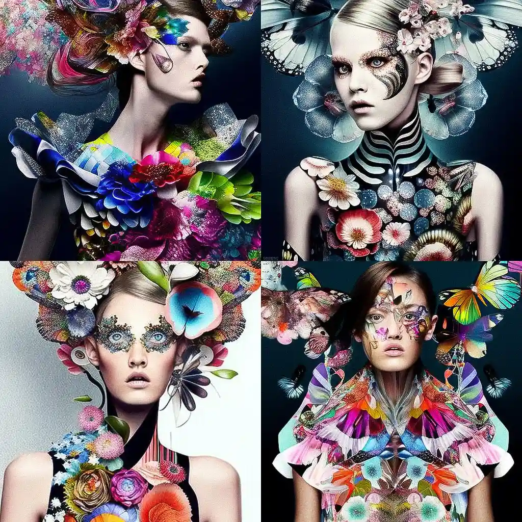 -玛丽·卡特兰佐 mary katrantzou风格midjourney AI绘画作品