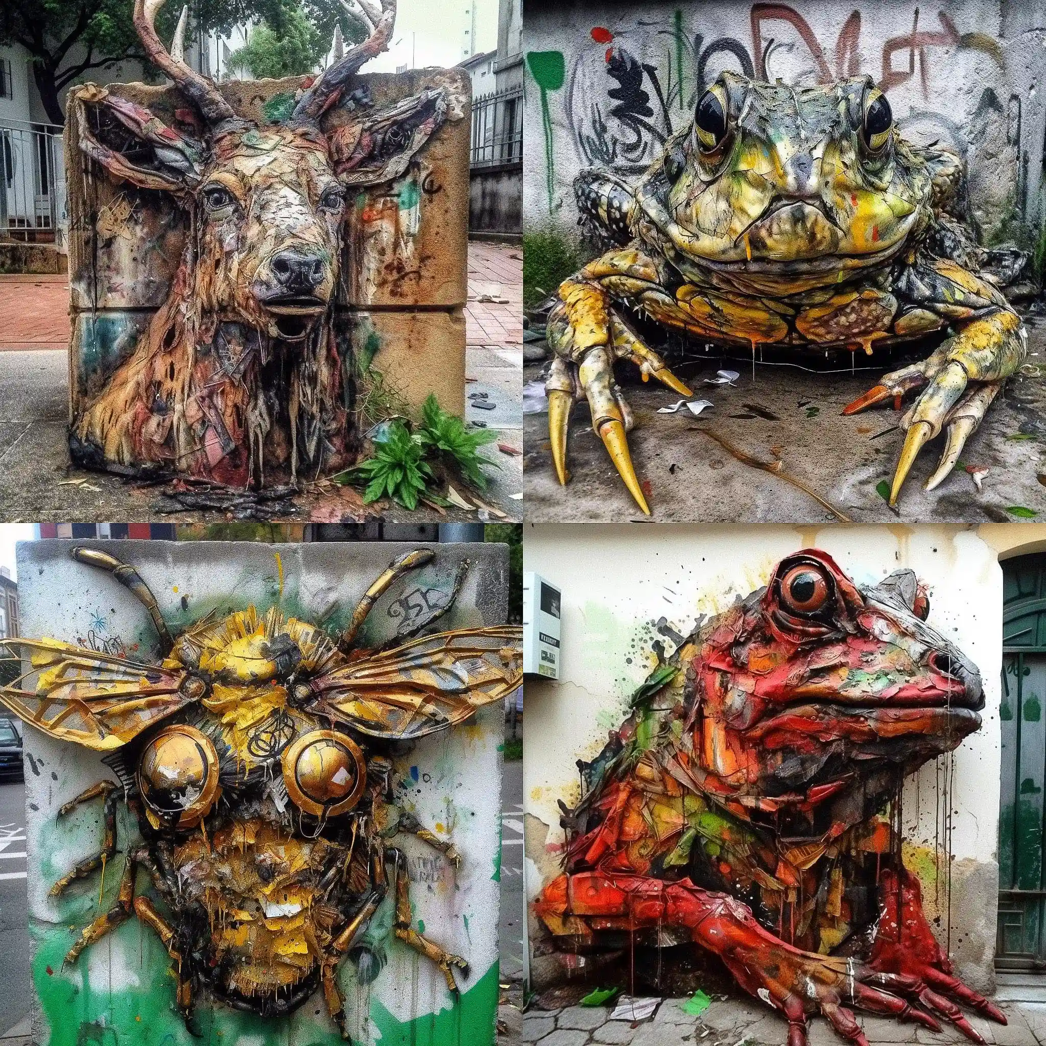 阿图尔·博尔达洛 artur bordalo风格midjourney AI绘画作品 -阿图尔·博尔达洛 artur bordalo风格midjourney AI绘画作品
