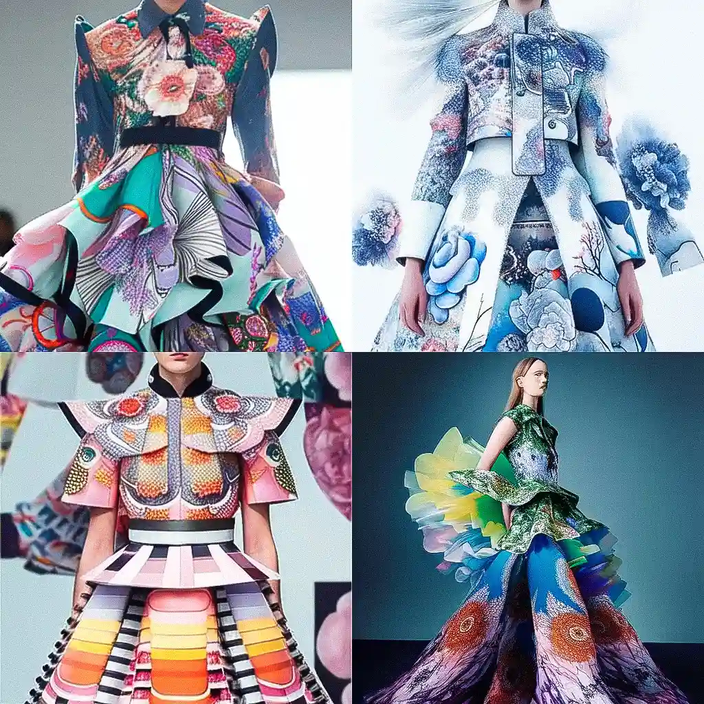 -玛丽·卡特兰佐 mary katrantzou风格midjourney AI绘画作品