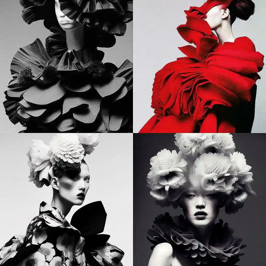 -川久保玲 rei kawakubo风格midjourney AI绘画作品