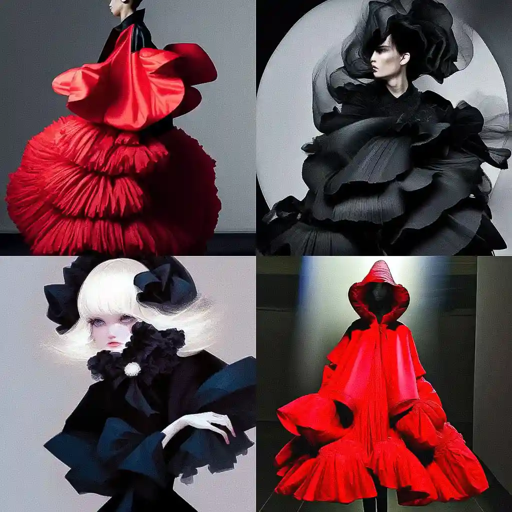 -川久保玲 rei kawakubo风格midjourney AI绘画作品