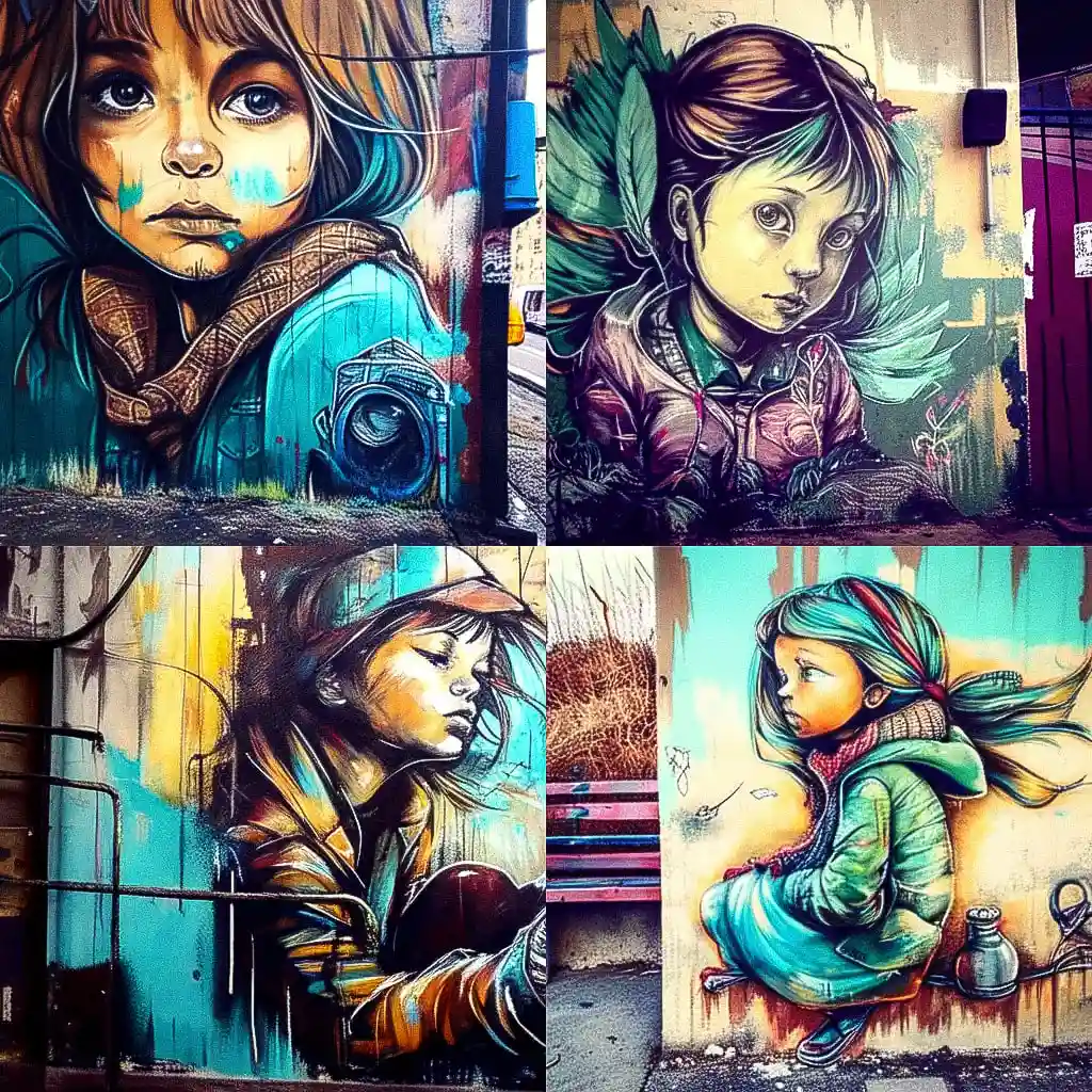 -爱丽丝·帕斯奎尼 alice pasquini风格midjourney AI绘画作品