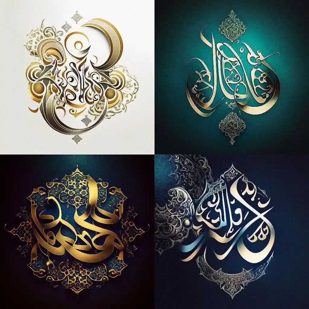 阿拉伯笔迹 arabic calligraphy风格midjourney AI绘画作品 -阿拉伯笔迹 arabic calligraphy风格midjourney AI绘画作品