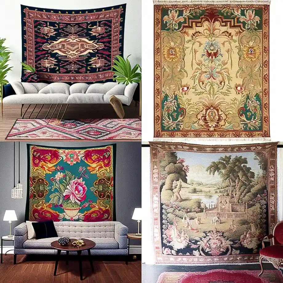 奥布松挂毯 aubusson tapestry风格midjourney AI绘画作品 -奥布松挂毯 aubusson tapestry风格midjourney AI绘画作品