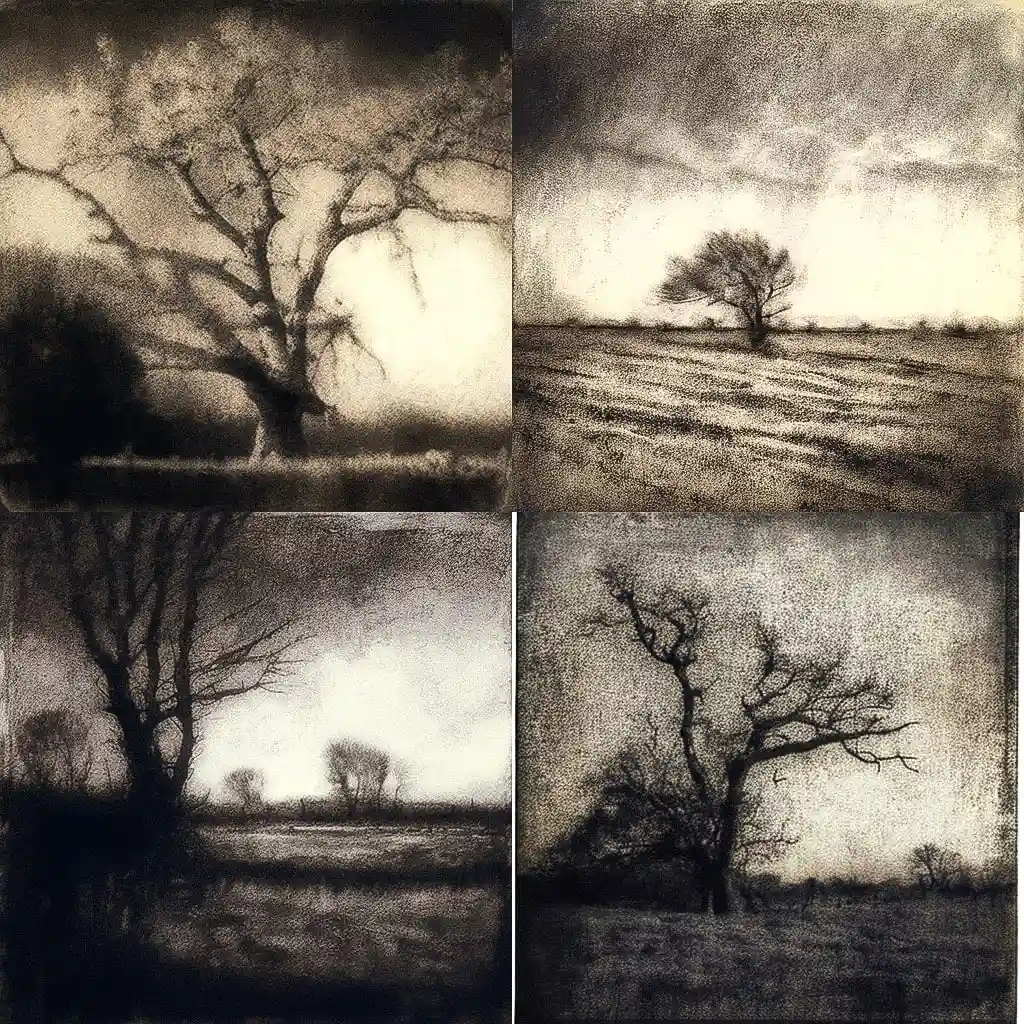 溶胶照片 bromoil print风格midjourney AI绘画作品 -溶胶照片 bromoil print风格midjourney AI绘画作品
