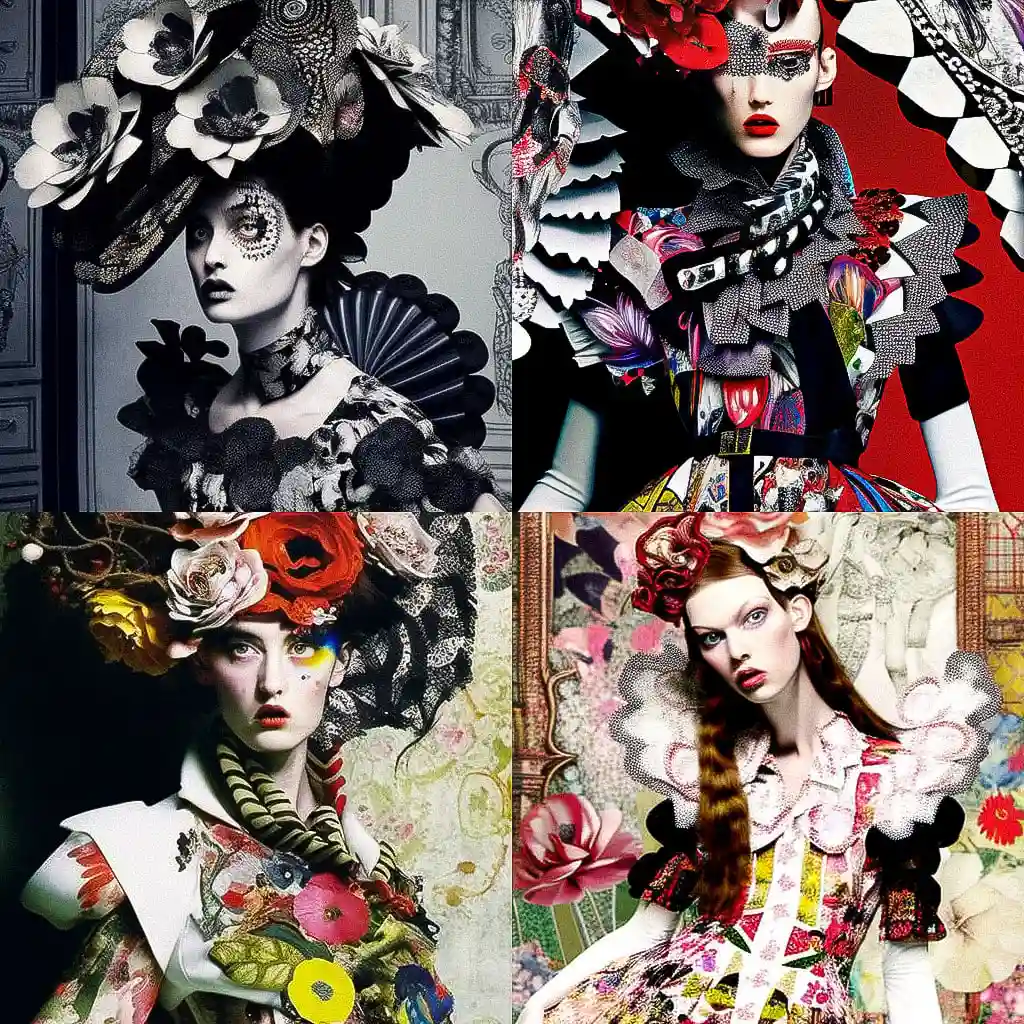 -克里斯蒂安·拉克鲁瓦 christian lacroix风格midjourney AI绘画作品