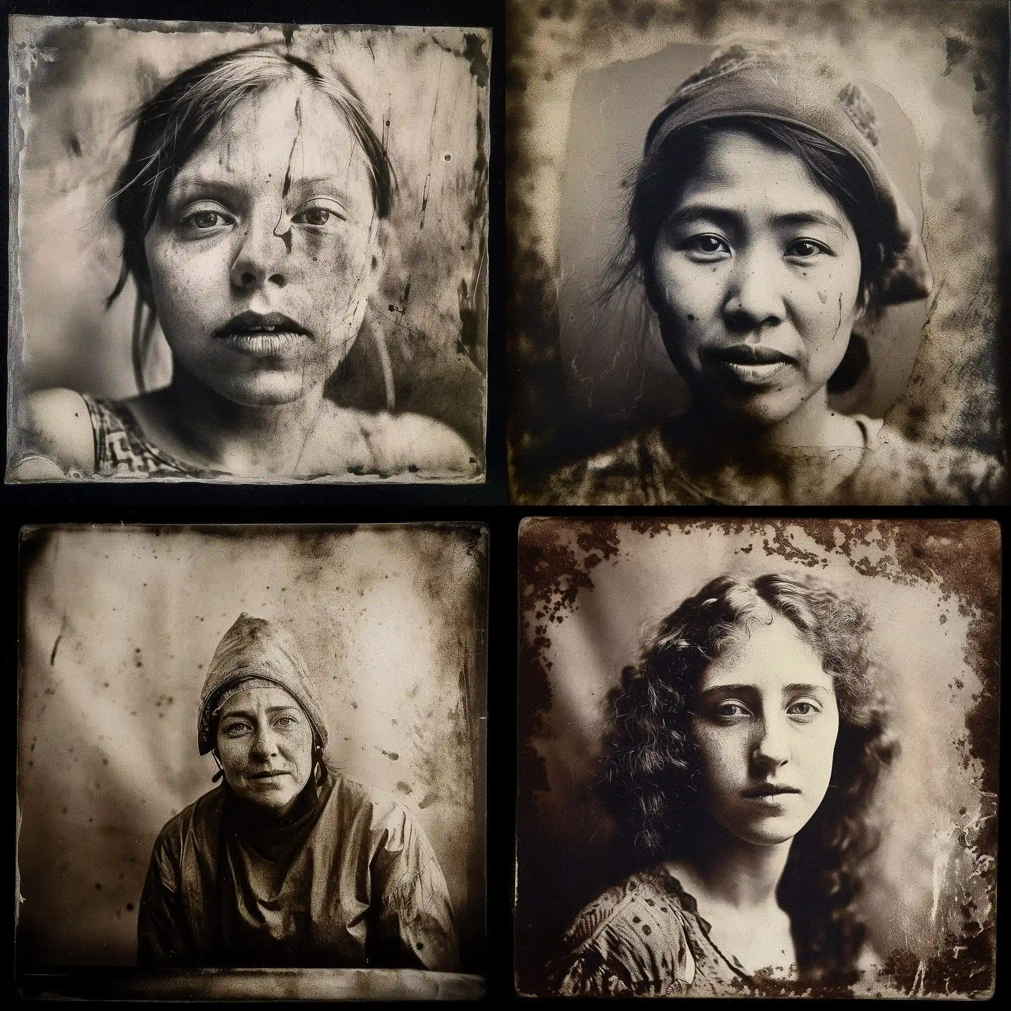 -胶片胶卷照片 collodion print风格midjourney AI绘画作品