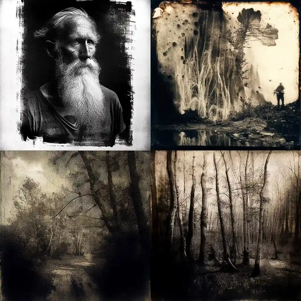 -胶片胶卷照片 collodion print风格midjourney AI绘画作品