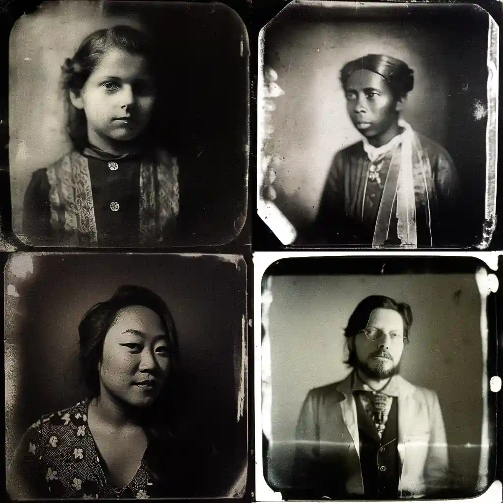 -胶片胶卷照片 collodion print风格midjourney AI绘画作品