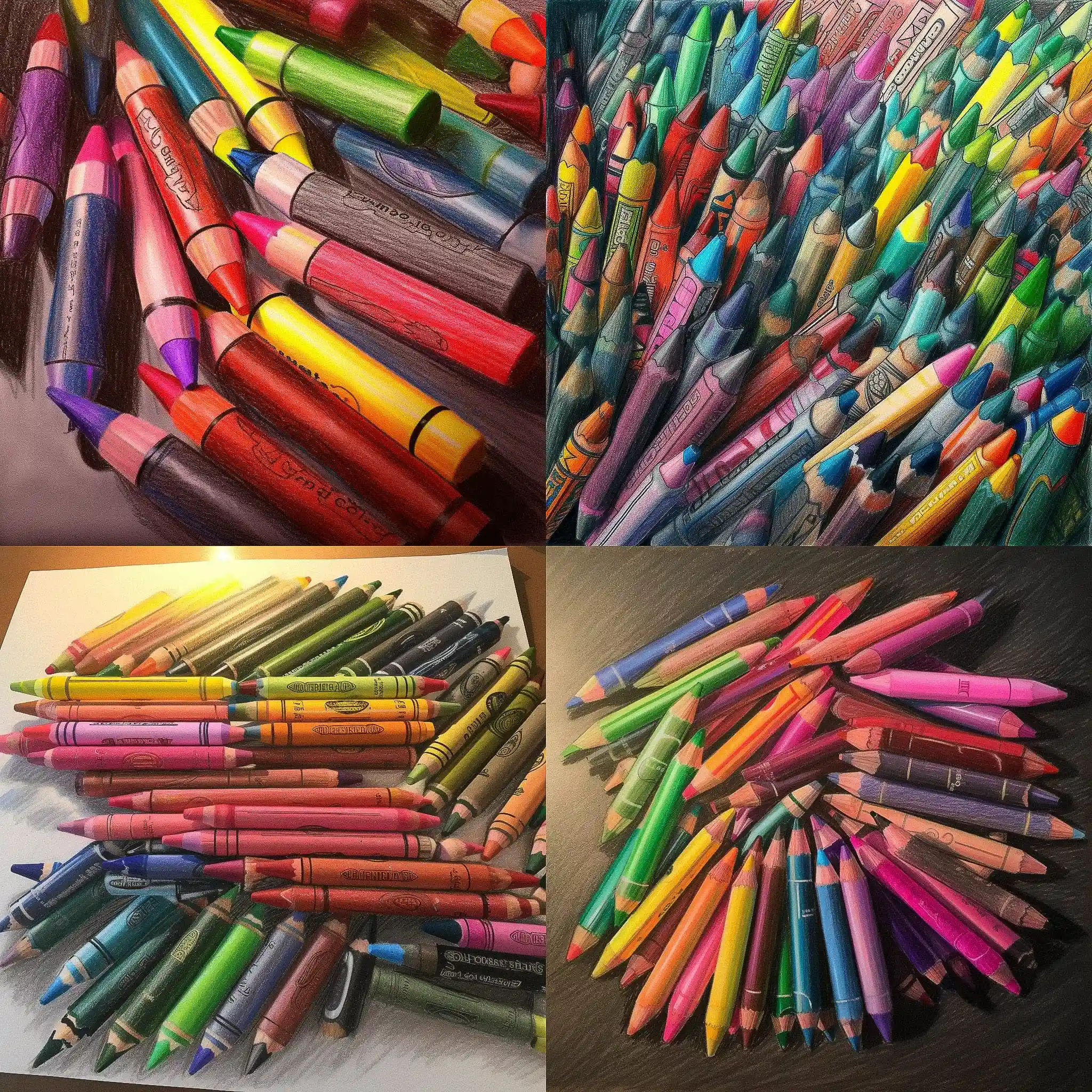 蜡笔画 crayon drawing风格midjourney AI绘画作品 -蜡笔画 crayon drawing风格midjourney AI绘画作品