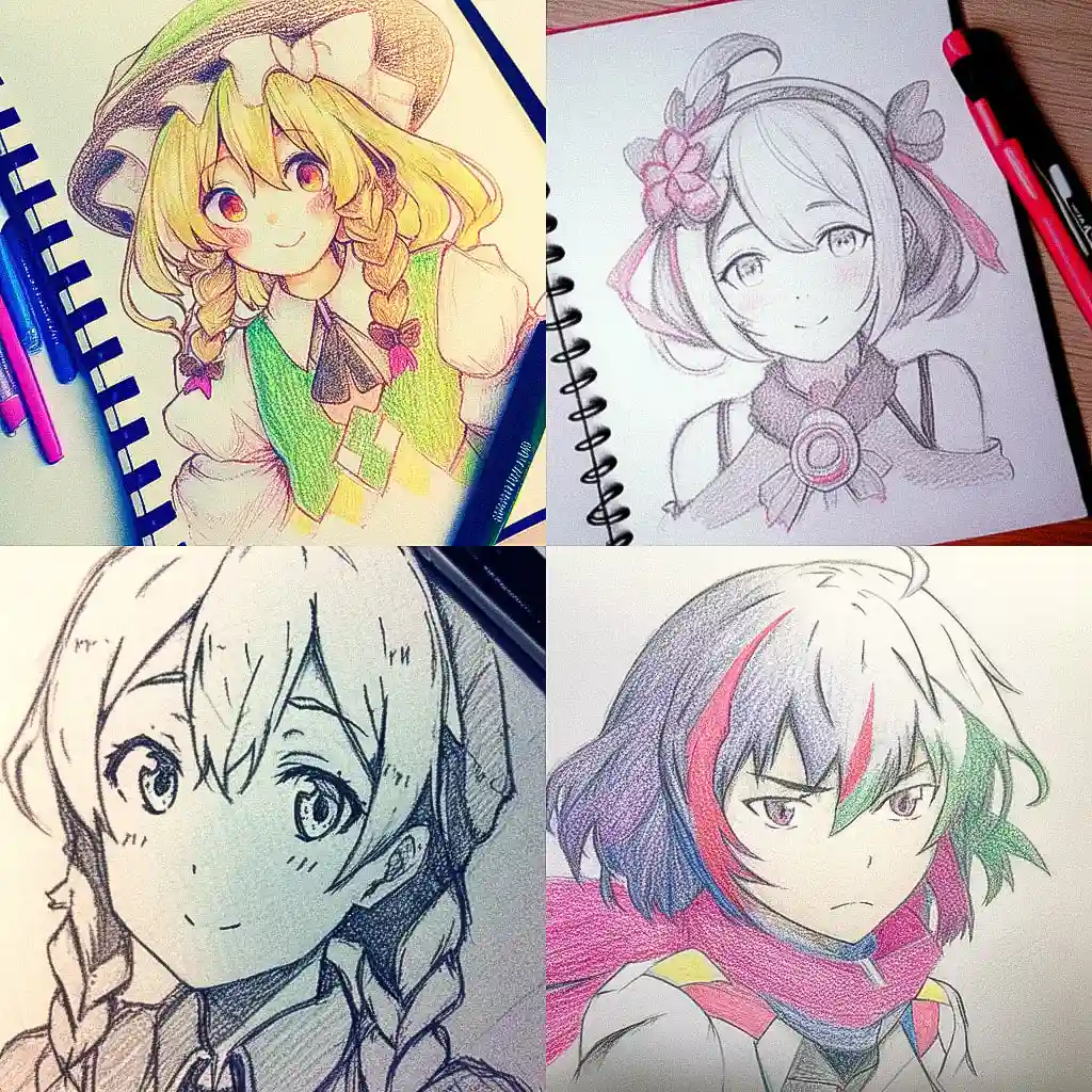 蜡笔画 crayon drawing风格midjourney AI绘画作品 -蜡笔画 crayon drawing风格midjourney AI绘画作品