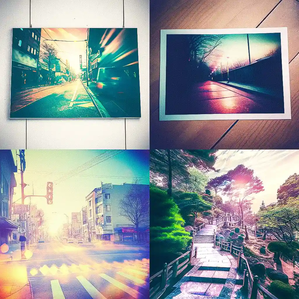 -交叉处理照片 cross processing print风格midjourney AI绘画作品