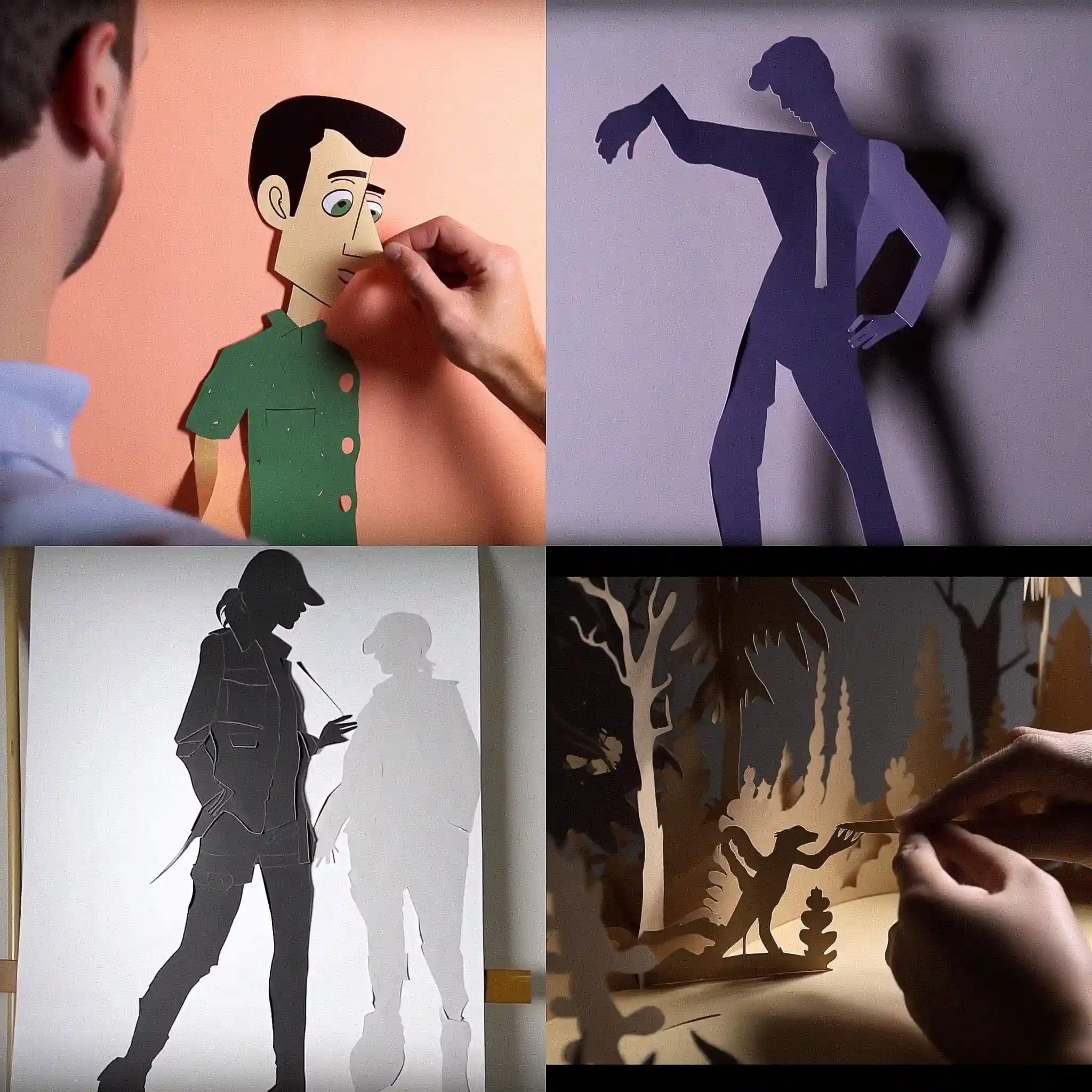 剪纸动画 cutout animation风格midjourney AI绘画作品 -剪纸动画 cutout animation风格midjourney AI绘画作品
