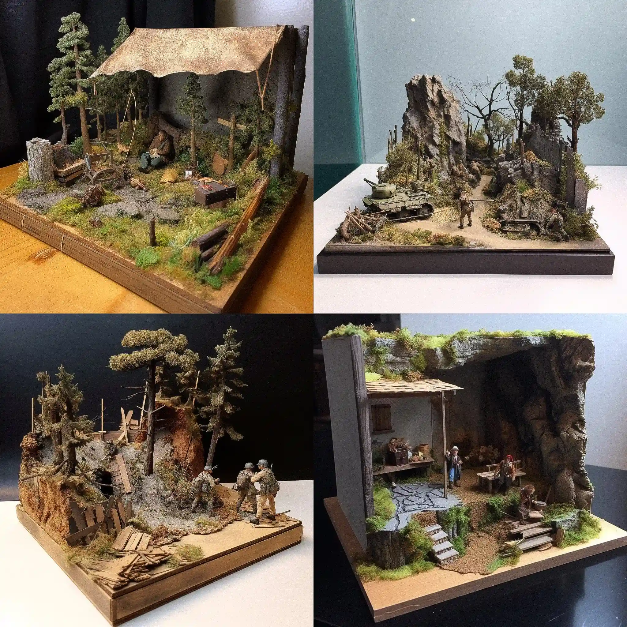 透视模型 diorama风格midjourney AI绘画作品 -透视模型 diorama风格midjourney AI绘画作品
