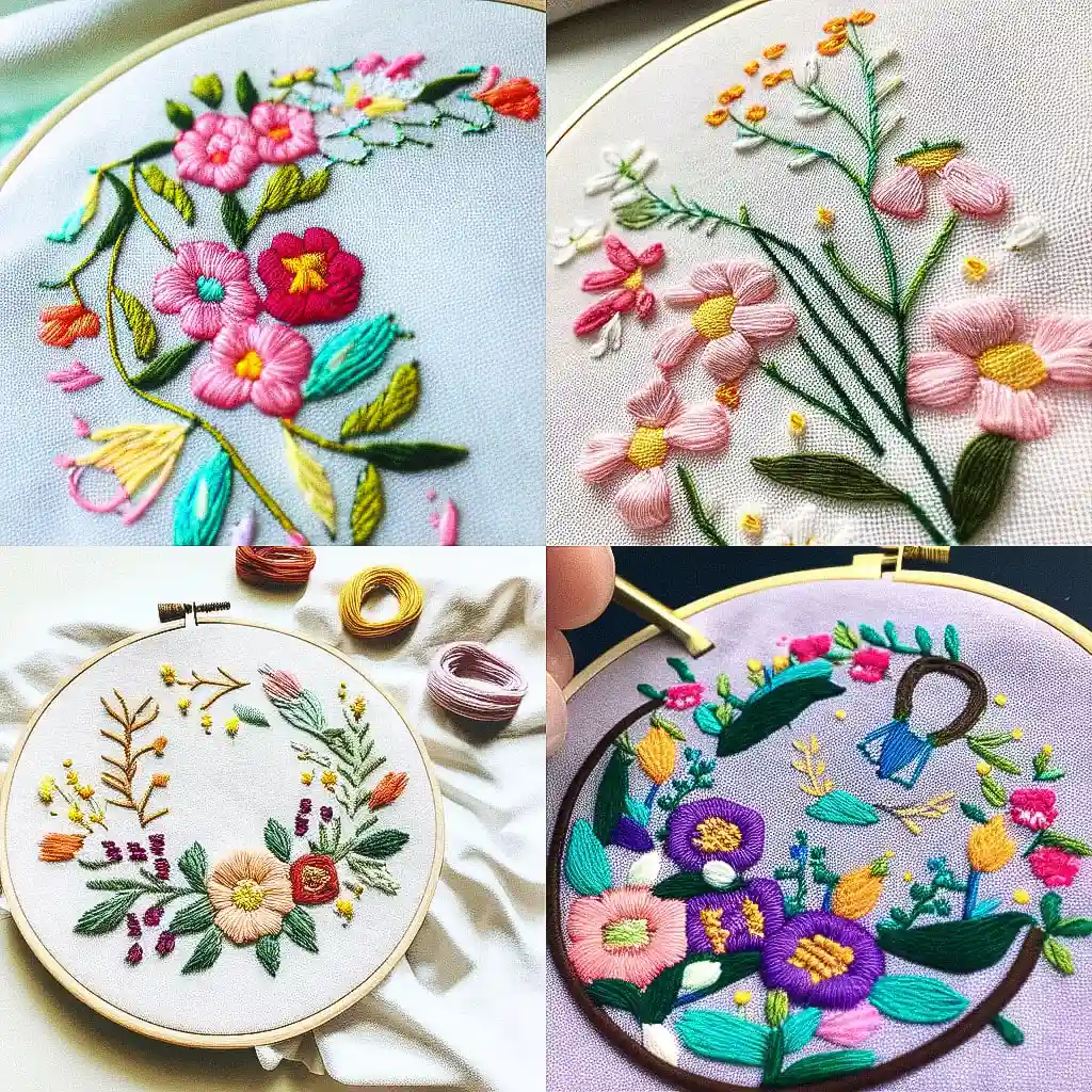 -刺绣 embroidery风格midjourney AI绘画作品