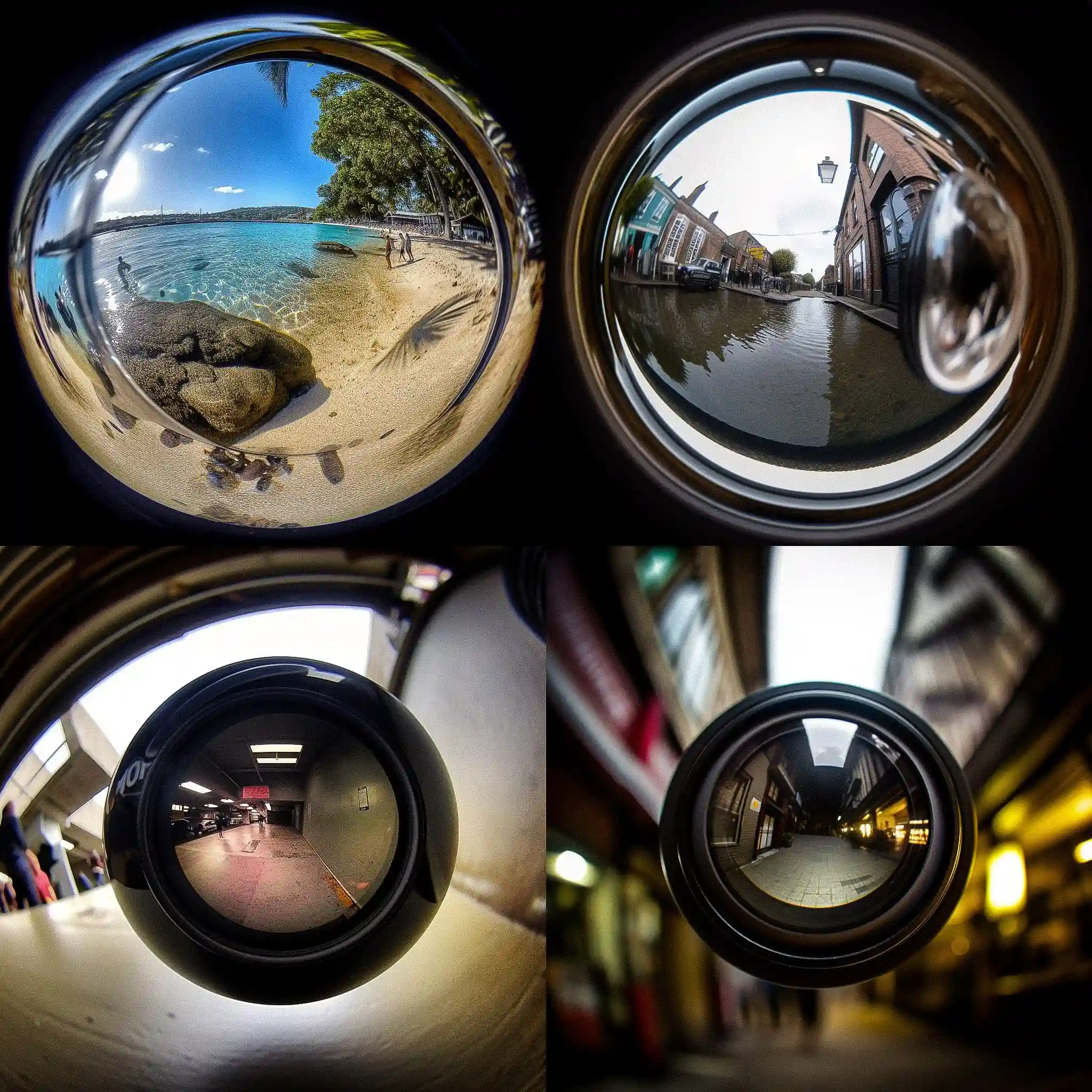 鱼眼镜头 fisheye lens风格midjourney AI绘画作品 -鱼眼镜头 fisheye lens风格midjourney AI绘画作品