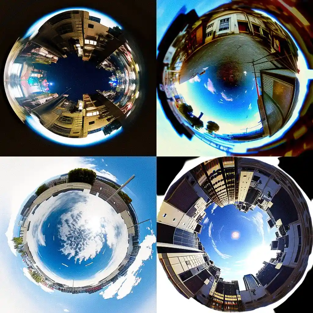 鱼眼镜头 fisheye lens风格midjourney AI绘画作品 -鱼眼镜头 fisheye lens风格midjourney AI绘画作品
