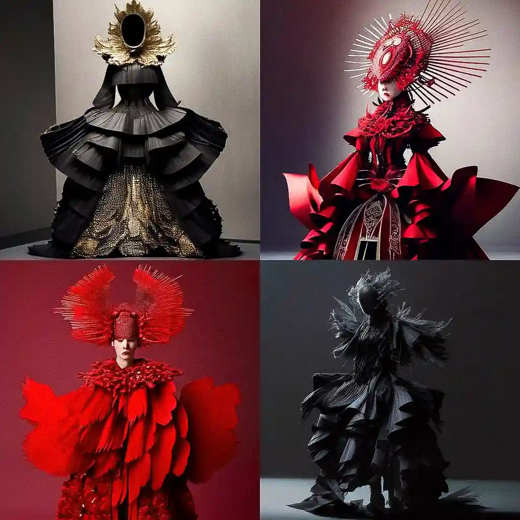 亚历山大·麦昆 alexander mcqueen风格midjourney AI绘画作品 -亚历山大·麦昆 alexander mcqueen风格midjourney AI绘画作品