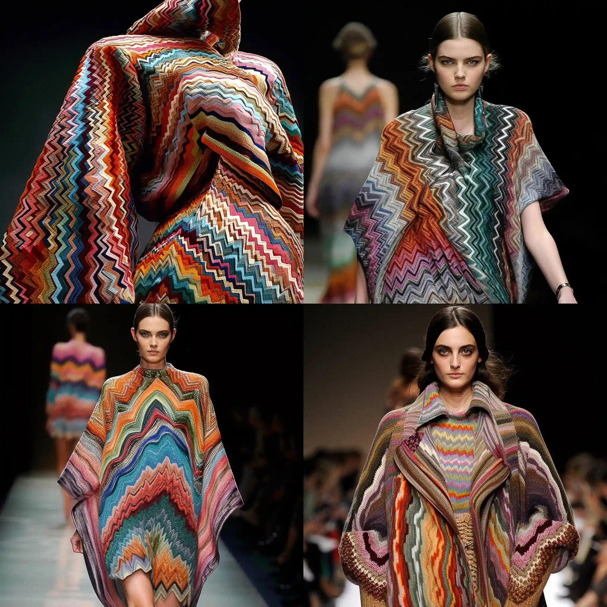 -奥塔维奥·米索尼 ottavio missoni风格midjourney AI绘画作品