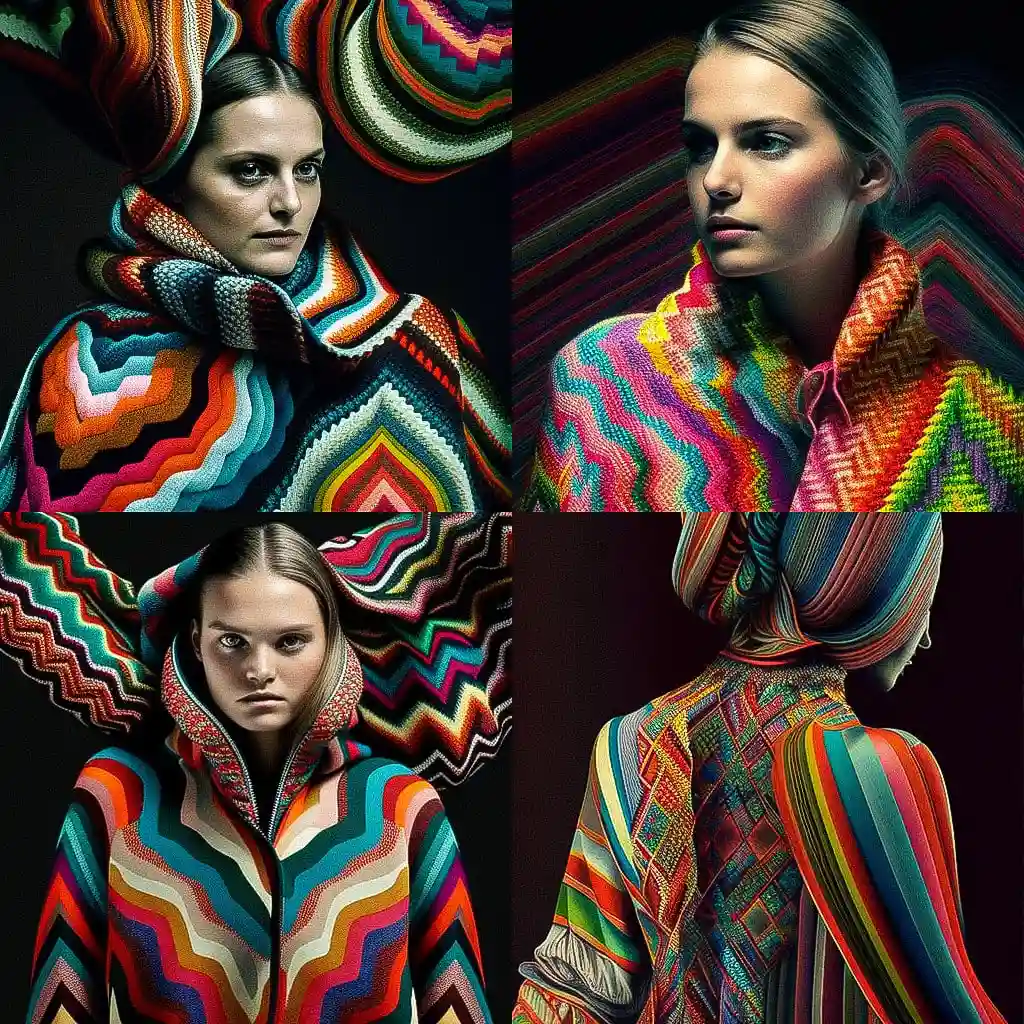 -奥塔维奥·米索尼 ottavio missoni风格midjourney AI绘画作品