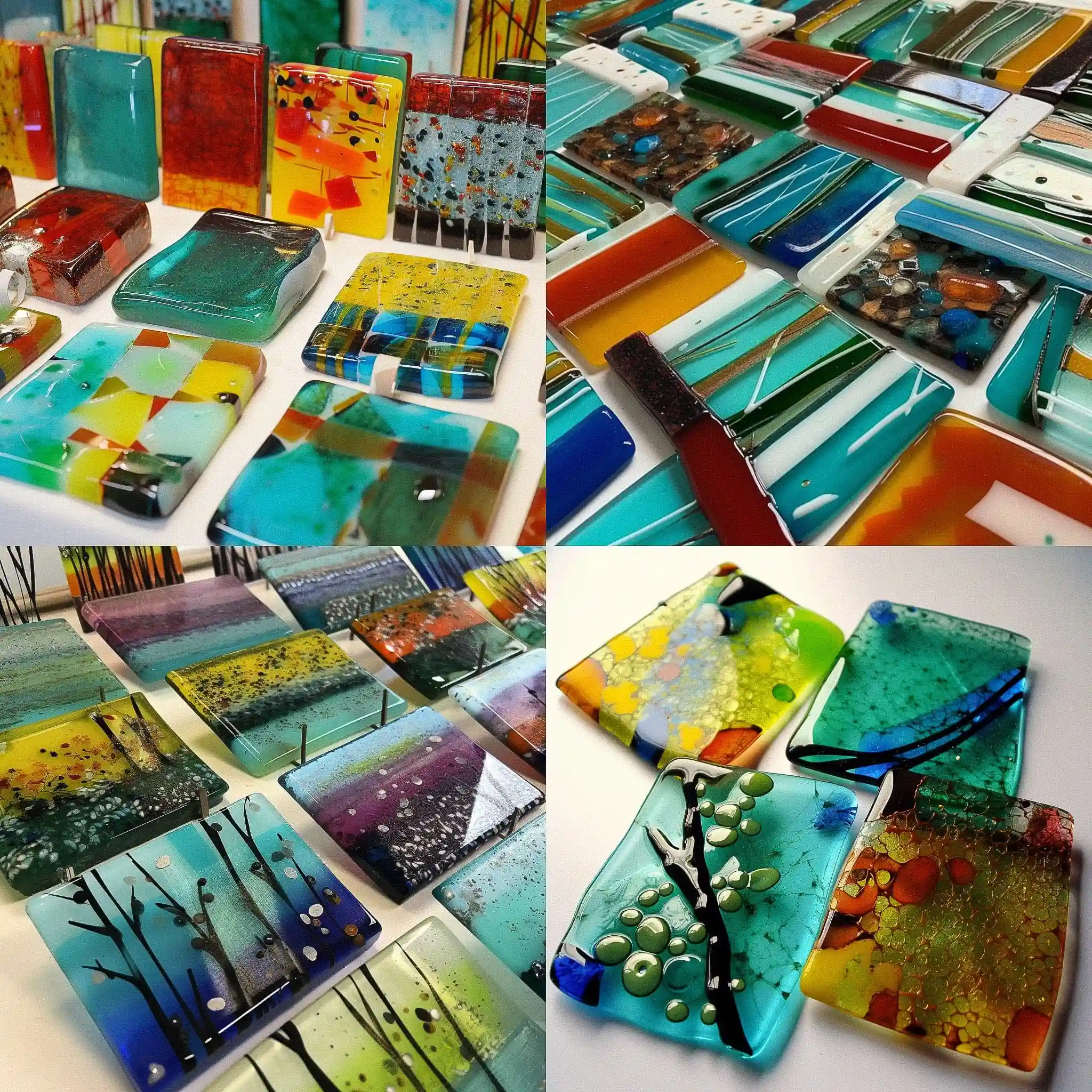 熔融玻璃 fused glass风格midjourney AI绘画作品 -熔融玻璃 fused glass风格midjourney AI绘画作品