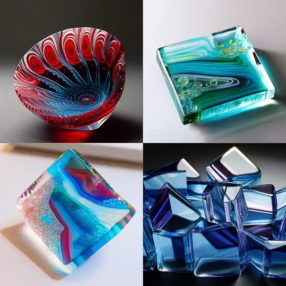 熔融玻璃 fused glass风格midjourney AI绘画作品 -熔融玻璃 fused glass风格midjourney AI绘画作品
