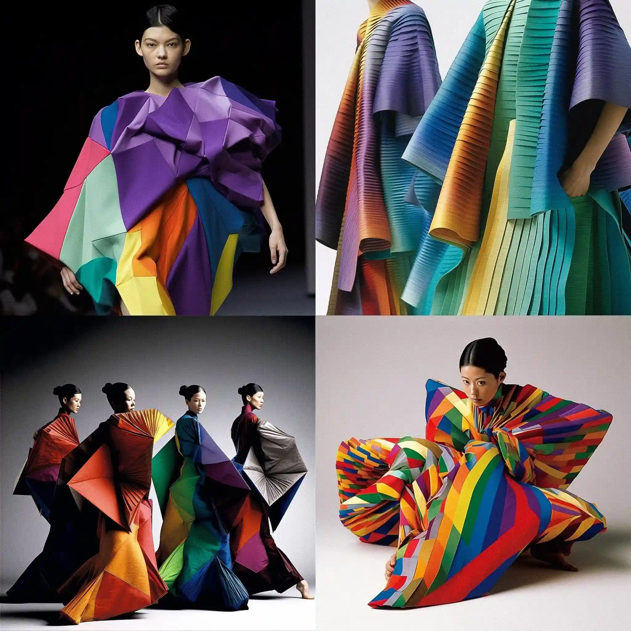 三宅一生 issey miyake风格midjourney AI绘画作品 -三宅一生 issey miyake风格midjourney AI绘画作品