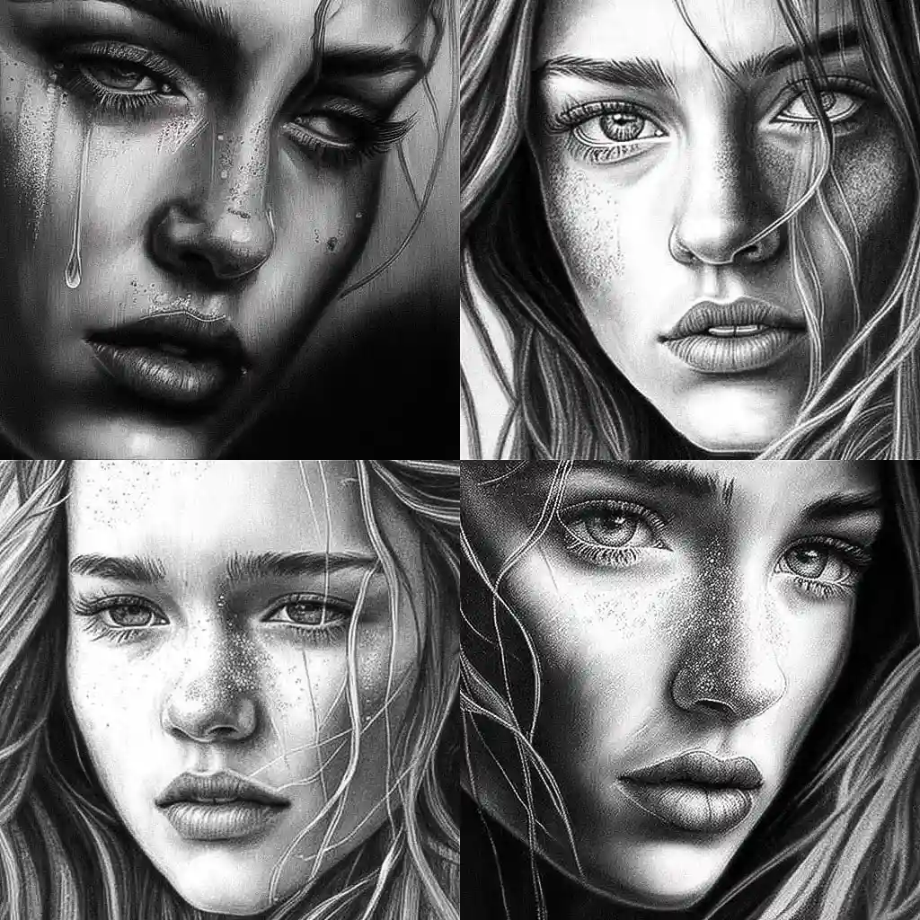 石墨素描graphite drawing风格midjourney AI绘画作品-森然网 石墨素描graphite drawing风格midjourney AI绘画作品-森然网