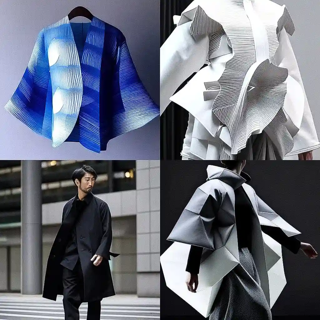 三宅一生 issey miyake风格midjourney AI绘画作品 -三宅一生 issey miyake风格midjourney AI绘画作品